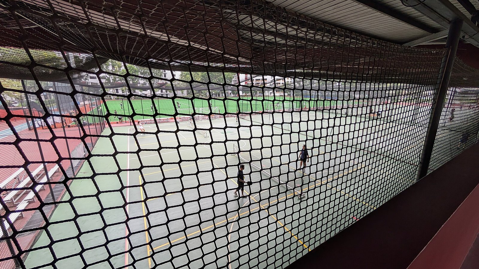 Converted pickleball courts at Delta Sport Centre in Singapore.