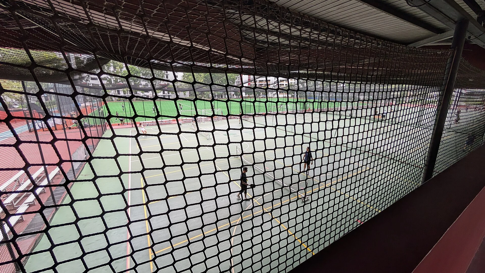 Converted pickleball courts at Delta Sport Centre in Singapore.