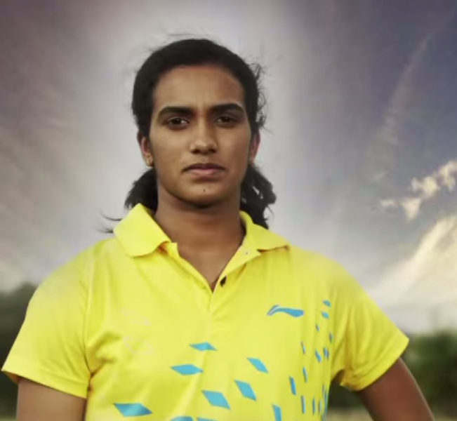 P.V. Sindhu during a badminton interview.