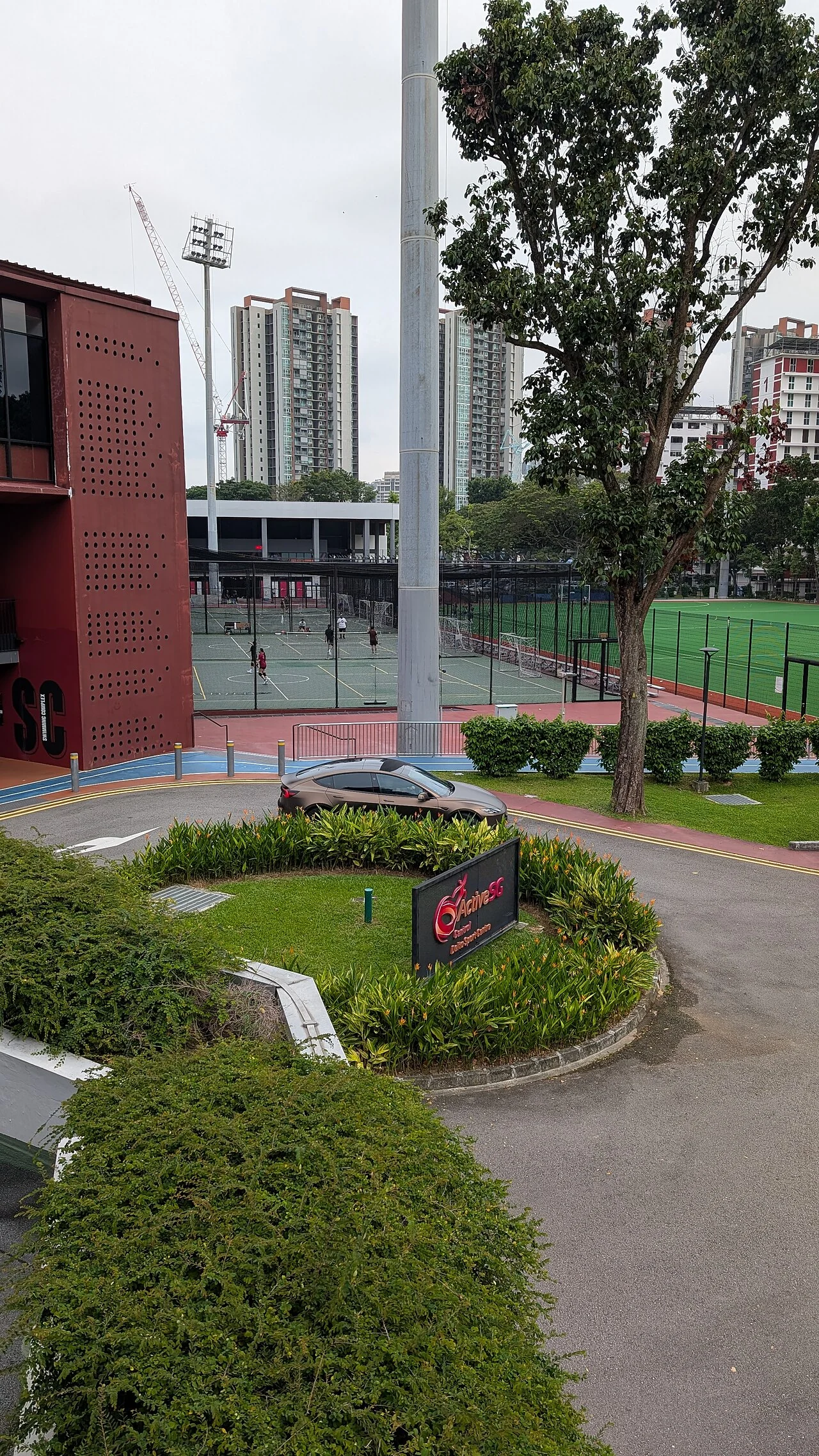 Converted pickleball courts and other sports facilities at Delta Sport Centre in Singapore.