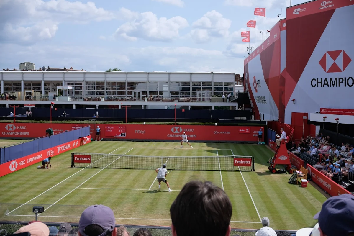 A professional tennis match.